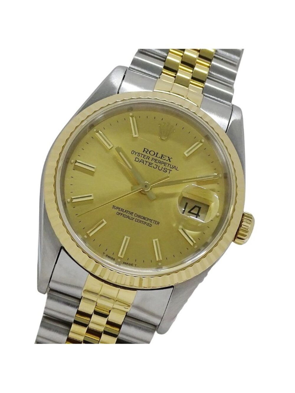 Rolex Datejust Number Watch Automatic At Stainless Steel Gold YG